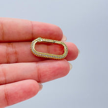 Load image into Gallery viewer, 18k Gold Filled CZ Carabiner Clasp For Jewelry Making, Necklaces, bracelets, Supplies