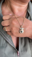 Load image into Gallery viewer, 18k Gold Filled CZ Bear Charm with Colorful Heart Center