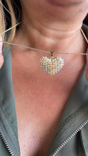 Load image into Gallery viewer, 18k Gold Filled Puffy Heart Crowned with Pearl Beads