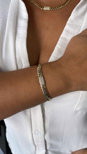 Load image into Gallery viewer, 14k Gold Filled Monaco Link Chain Necklace or Bracelet: CZ Pave Clasp
