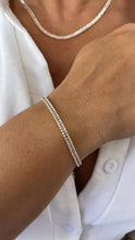 Load image into Gallery viewer, 18k Gold Filled Baguette Cubic Zirconia Choker Necklace and Bracelet Set