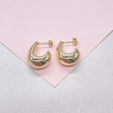 Load image into Gallery viewer, 18k Gold Filled Open Tear Drop Hoop Earring