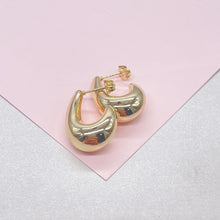 Load image into Gallery viewer, 18k Gold Filled Open Tear Drop Hoop Earring