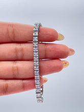 Load image into Gallery viewer, 18k Gold Filled 5mm Princess Cut CZ Tennis Bracelet