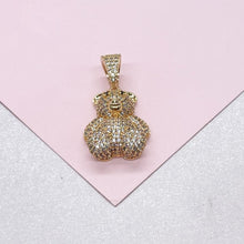 Load image into Gallery viewer, 18k Gold Filled Puffy Bear Charm Pendant