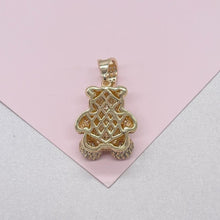 Load image into Gallery viewer, 18k Gold Filled Puffy Bear Charm Pendant