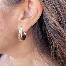 Load image into Gallery viewer, 18k Gold Filled Open Tear Drop Hoop Earring