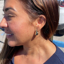 Load image into Gallery viewer, 18k Gold Filled Open Tear Drop Hoop Earring