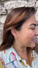 Load image into Gallery viewer, 18k Gold Filled Smooth Twisted Halo Earrings