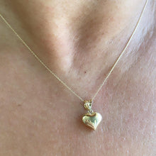 Load image into Gallery viewer, 14k Solid Gold Pendants: Heart, Evil Eye, CZ Cross - Minimalist Daily Jewelry