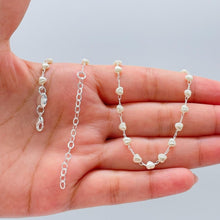 Load image into Gallery viewer, Silver Filled Tiny Heart Shape Pearl Set