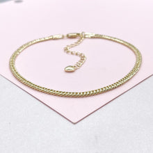 Load image into Gallery viewer, 18k Gold Filled 3mm Double Cuban Link Anklet, Summer Time Anklet