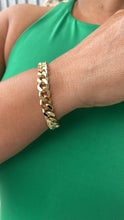 Load image into Gallery viewer, 18k Gold Filled 9mm Thick Cuban Link Bracelet