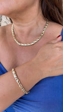 Load image into Gallery viewer, 18k Gold Filled Heart XOXO Bracelet and Necklace Set