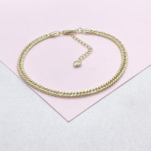 Load image into Gallery viewer, 18k Gold Filled 4mm Double Cuban Link Anklet, Summer Time Anklet