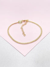 Load image into Gallery viewer, 18k Gold Filled 2.5 Specialty Chain Dainty Bracelet