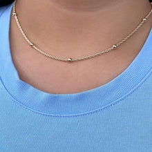 Load image into Gallery viewer, 18k Gold Filled 1.5mm Rope Chain Satellite Fusion