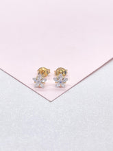 Load image into Gallery viewer, 18k Gold Filled CZ Star Stud Earrings, Dainty Jewelry