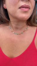 Load image into Gallery viewer, 18k Gold Filled Enamel Flower Necklace: Colorful Summer Jewelry