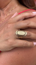 Load image into Gallery viewer, 18k Gold Filled Virgin Mary Medallion Engraved Ring