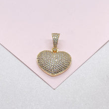 Load image into Gallery viewer, 18k Gold Filled CZ Puffy Heart Pendant