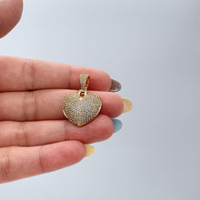 Load image into Gallery viewer, 18k Gold Filled CZ Puffy Heart Pendant