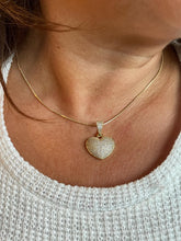 Load image into Gallery viewer, 18k Gold Filled CZ Puffy Heart Pendant
