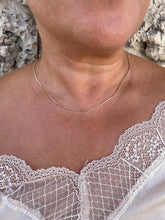 Load image into Gallery viewer, 18k Gold Filled Herringbone Chain Necklace, Minimalist Fusion Jewelry