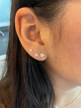 Load image into Gallery viewer, 18k Gold Filled CZ Star Stud Earrings, Dainty Jewelry