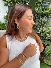 Load image into Gallery viewer, 18k Gold Filled Wire Textured Earrings with Infinity Twist Design