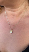 Load image into Gallery viewer, 18k Gold Filled Puffy Clover Pendant with CZ Pave Stones