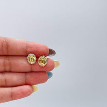 Load image into Gallery viewer, 18k Gold Filled Virgin Mary Studs Crowned with CZ Stones