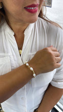 Load image into Gallery viewer, 18k Gold Filled Beaded Freshwater Pearl Bracelet with extender