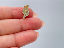 Load image into Gallery viewer, 18k Gold Filled Cactus plant with White Pave CZ, cactus pendant summer jewelry,
