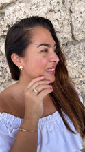Load image into Gallery viewer, 18k Gold-filled Adjustable Serpent Ring with rowed textures and CZ Stones
