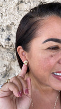 Load image into Gallery viewer, 18k Gold Filled Beaded Mushroom Stud Earrings