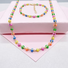 Load image into Gallery viewer, 18k Gold Filled Colorful Enamel and Link set, sold seperately