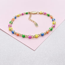 Load image into Gallery viewer, 18k Gold Filled Colorful Enamel and Link set, sold seperately