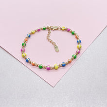 Load image into Gallery viewer, 18k Gold Filled Colorful Enamel and Link set, sold seperately