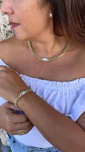 Load image into Gallery viewer, 18k Gold Filled Round Edged 7mm Miami Cuban Link Necklace featuring Zirconia Box Clasp