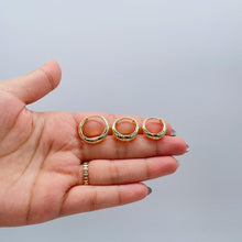 Load image into Gallery viewer, 18k Gold Filled Plain Tear Drop Shaped Huggie Hoop Earrings In Three Sizes