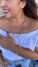 Load image into Gallery viewer, 18k Gold Filled Round Edged 7mm Miami Cuban Link Necklace featuring Zirconia Box Clasp
