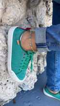 Load image into Gallery viewer, 18k Gold Filled Colorful Enamel and Link Anklet