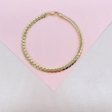 Load image into Gallery viewer, 18k Gold Filled 6mm Flat Snake Like Anklet Dainty Jewelry and Jewelry Making Supplies
