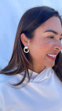 Load image into Gallery viewer, Synthetic Pearl Earring with Semi-Swirl Shape