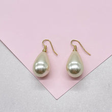 Load image into Gallery viewer, 18k Gold Filled Drop Pearl Earring