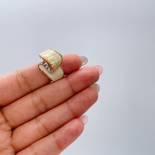 Load image into Gallery viewer, 18k Rose Gold-filled Ring with Enamel and Mosaic style artwork