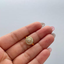 Load image into Gallery viewer, 18k Gold Filled CZ Halo Style Ring