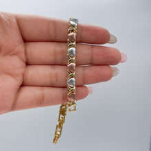 Load image into Gallery viewer, 18k Gold Filled Heart XOXO Bracelet and Necklace Set