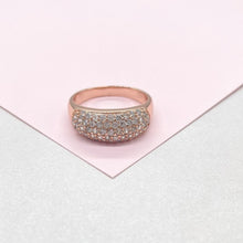 Load image into Gallery viewer, 18k Signet CZ Rose Gold Ring